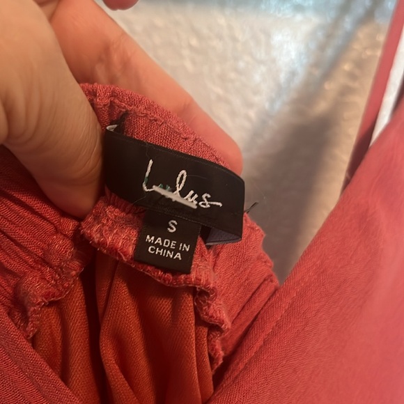 NWT Lulus Lost in Paradise Rusty Rose Maxi Dress S - Picture 7 of 10
